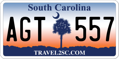 SC license plate AGT557