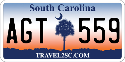 SC license plate AGT559