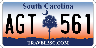 SC license plate AGT561