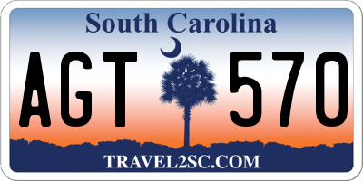 SC license plate AGT570