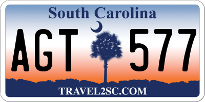 SC license plate AGT577