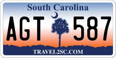 SC license plate AGT587