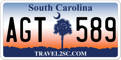SC license plate AGT589
