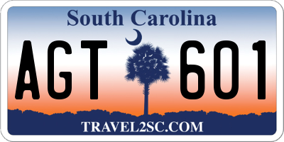 SC license plate AGT601