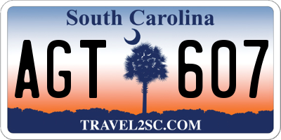 SC license plate AGT607