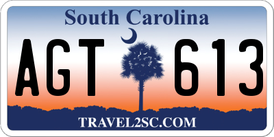SC license plate AGT613