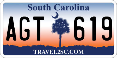 SC license plate AGT619