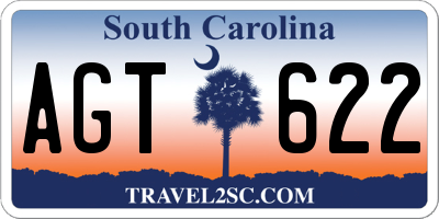 SC license plate AGT622