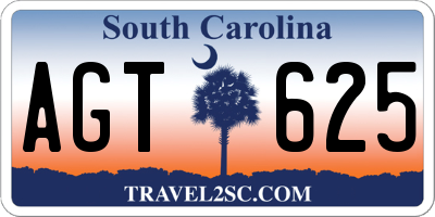 SC license plate AGT625