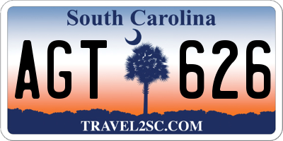 SC license plate AGT626