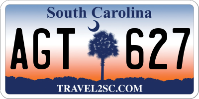 SC license plate AGT627