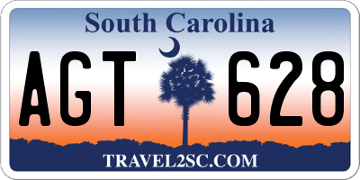 SC license plate AGT628