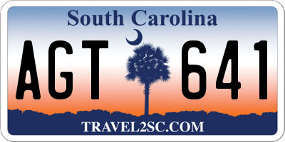 SC license plate AGT641