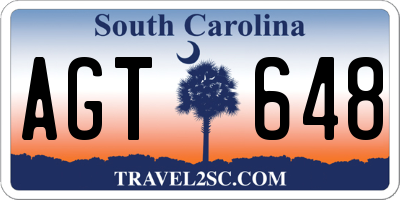 SC license plate AGT648
