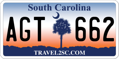 SC license plate AGT662