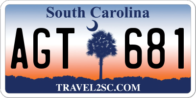 SC license plate AGT681