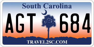SC license plate AGT684