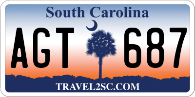 SC license plate AGT687