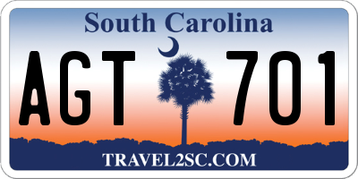 SC license plate AGT701