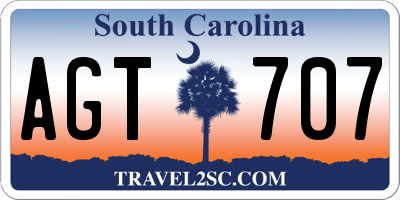 SC license plate AGT707