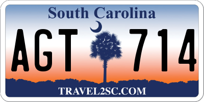 SC license plate AGT714