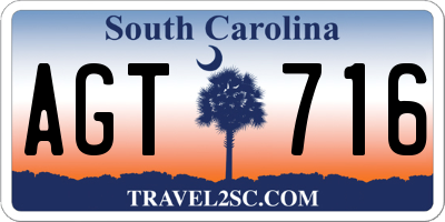 SC license plate AGT716