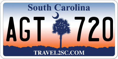 SC license plate AGT720
