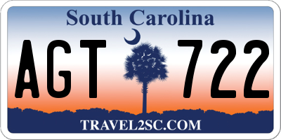 SC license plate AGT722