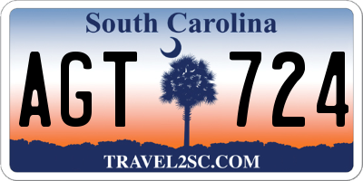 SC license plate AGT724