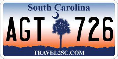 SC license plate AGT726