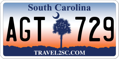 SC license plate AGT729