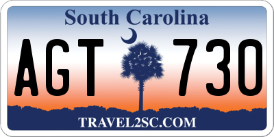 SC license plate AGT730
