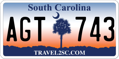 SC license plate AGT743