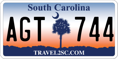 SC license plate AGT744