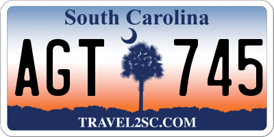 SC license plate AGT745