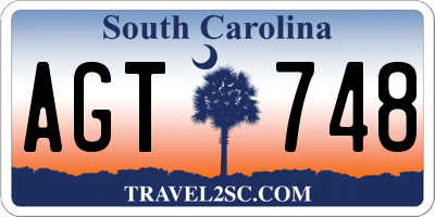 SC license plate AGT748
