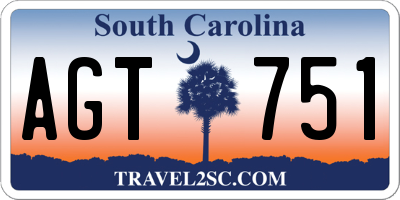 SC license plate AGT751