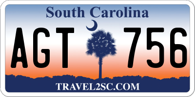 SC license plate AGT756