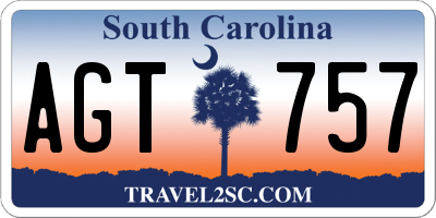 SC license plate AGT757