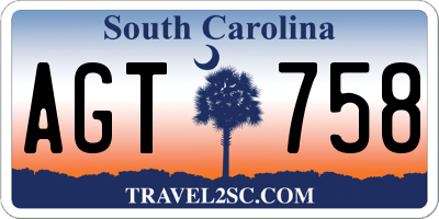 SC license plate AGT758