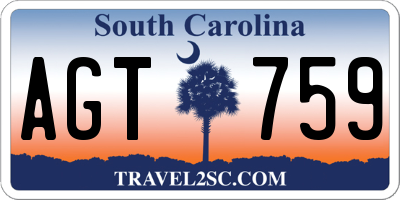 SC license plate AGT759