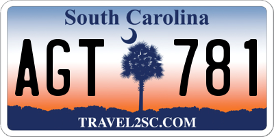 SC license plate AGT781