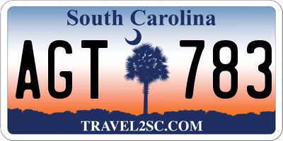 SC license plate AGT783