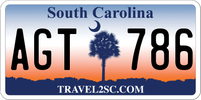 SC license plate AGT786