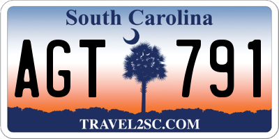 SC license plate AGT791