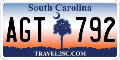 SC license plate AGT792