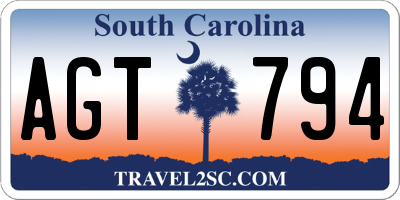 SC license plate AGT794