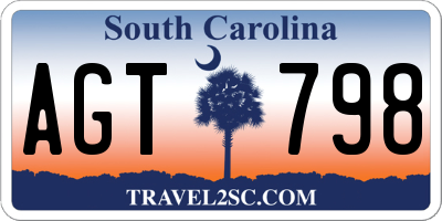 SC license plate AGT798