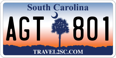 SC license plate AGT801