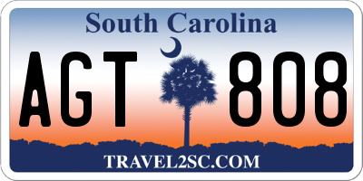 SC license plate AGT808
